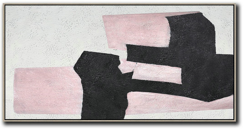 Handmade Painting Large Abstract Art,Hand-Painted Oversized Horizontal Minimal Art On Canvas,Canvas Painting Wall Decor